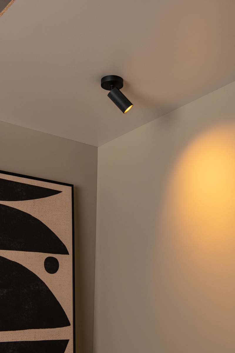 Lucide CLUBS - Stropné bodové svietidlo - 1xGU10 - Čierne